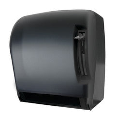 TOWEL DISPENSER, Lever Roll, Black W/White Logo