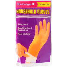 MULTI-USE YELLOW RUBBER FULLY LINED GLOVES,