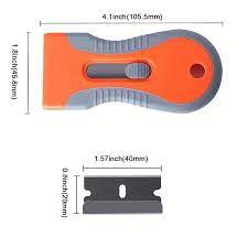 SCRAPER With Razor Blade, Orange/Grey