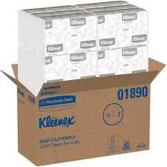 KLEENEX  White Multi-Fold Towels, 1 Ply, 150/PK 16 Pks/Carton