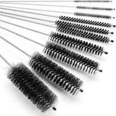 STAINLESS STEEL & NYLON Bristle Cleaning Brush Set, 10 pcs