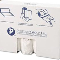 High-Density Can Liners, 45 Gal, 12 mic, 40" x 48" 25bags/roll, 10rolls, CLEAR