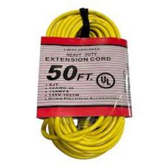 EXTENSION CORD, 16/3  300V,  50',  Yellow