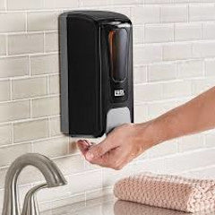 LAVEX Black Manual Liquid Soap Dispenser, 34 fl. oz. (1000 ml)