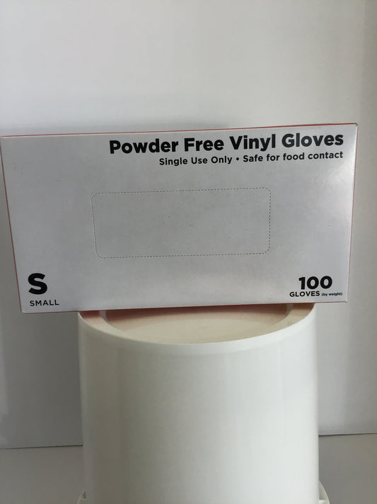 Powder Free Vinyl Gloves (clear white),